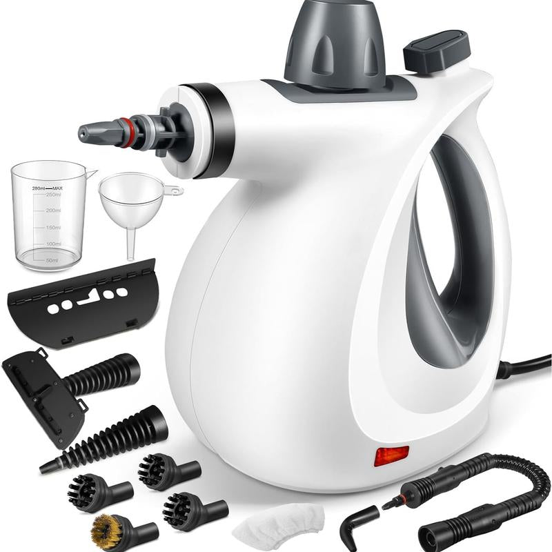 Pressurized Handheld Steam Cleaner & Rechargeable Spin Scrubber
